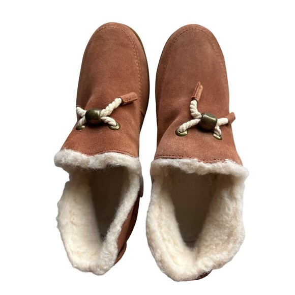 Muk Luks Ziggy Sunset Blvd. Booties Faux Fur Lined Suede Upper Tassels Size 9.5 - Picture 3 of 6